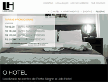Tablet Screenshot of lidohotel.com.br